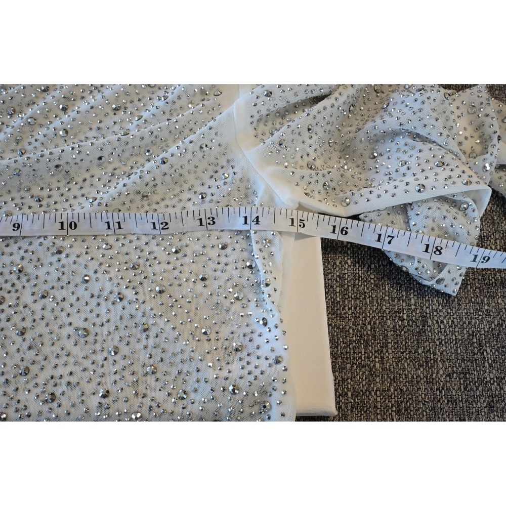 Hot & Delicious Rhinestone Mesh Crop Top - Picture 7 of 8